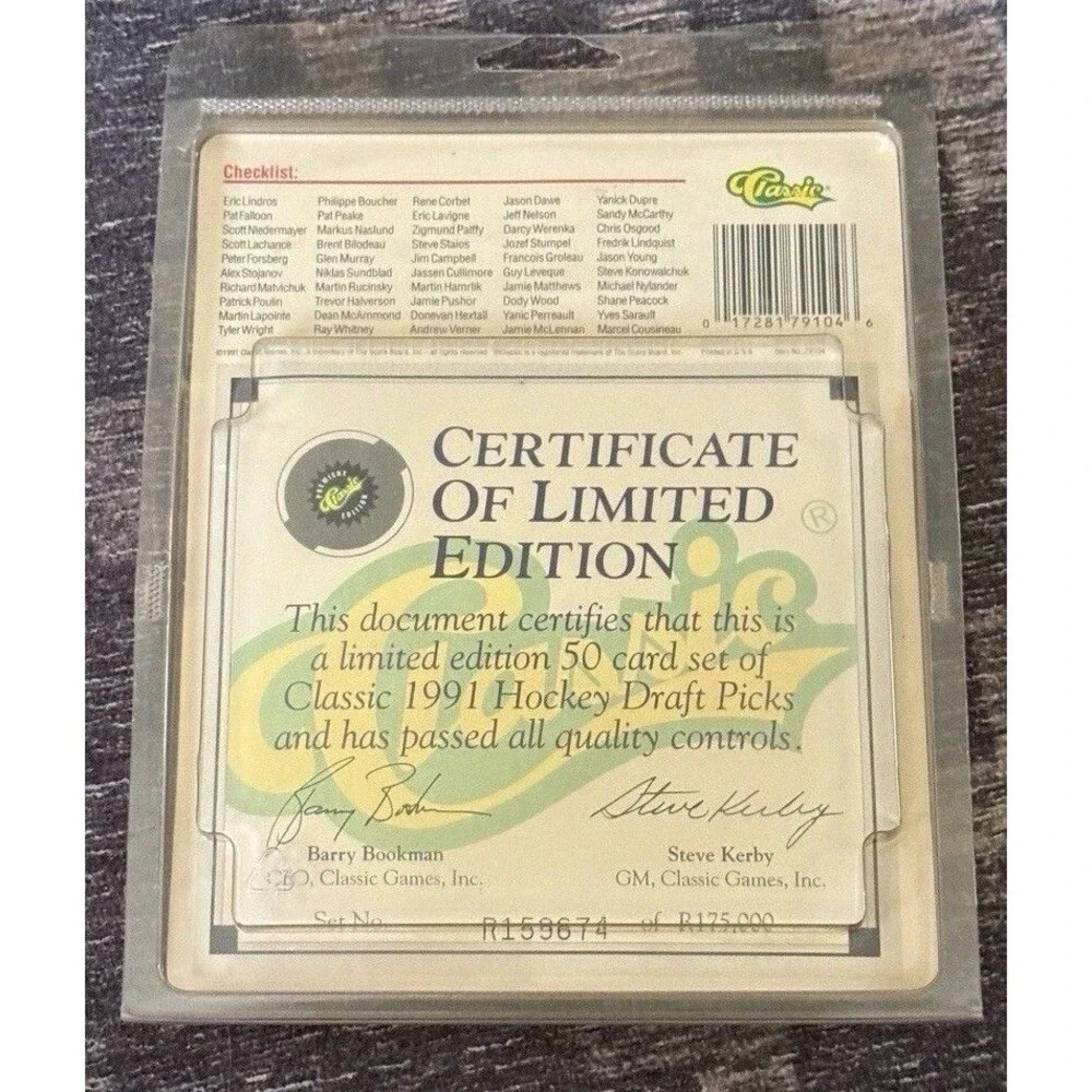 1991 Classic Hockey Draft Picks Set Factory Sealed Limited Edition Eric Lindros